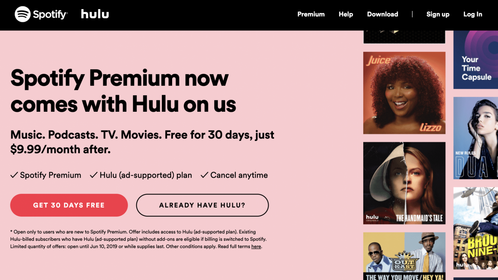 Do You Get A Free Hulu Account With Spotify Premium
