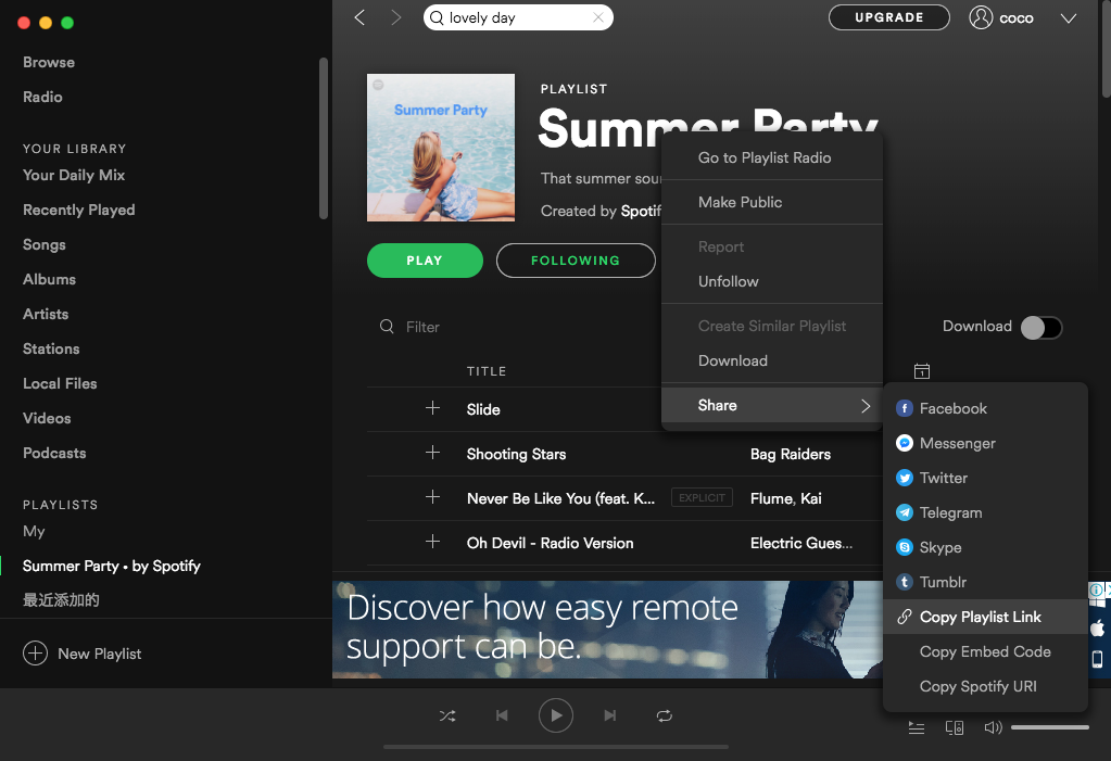 Can you download a spotify playlist to itunes
